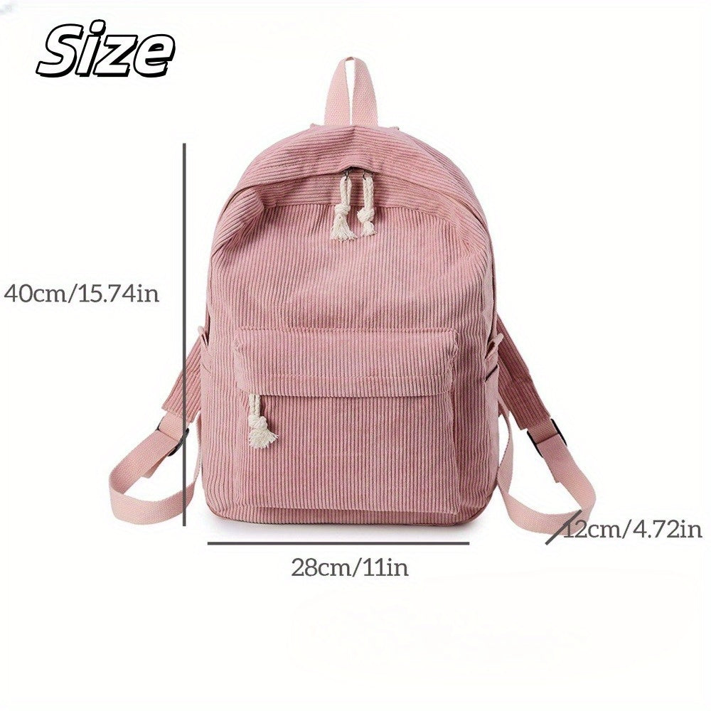 Becky | Corduroy Rugzak met Naam