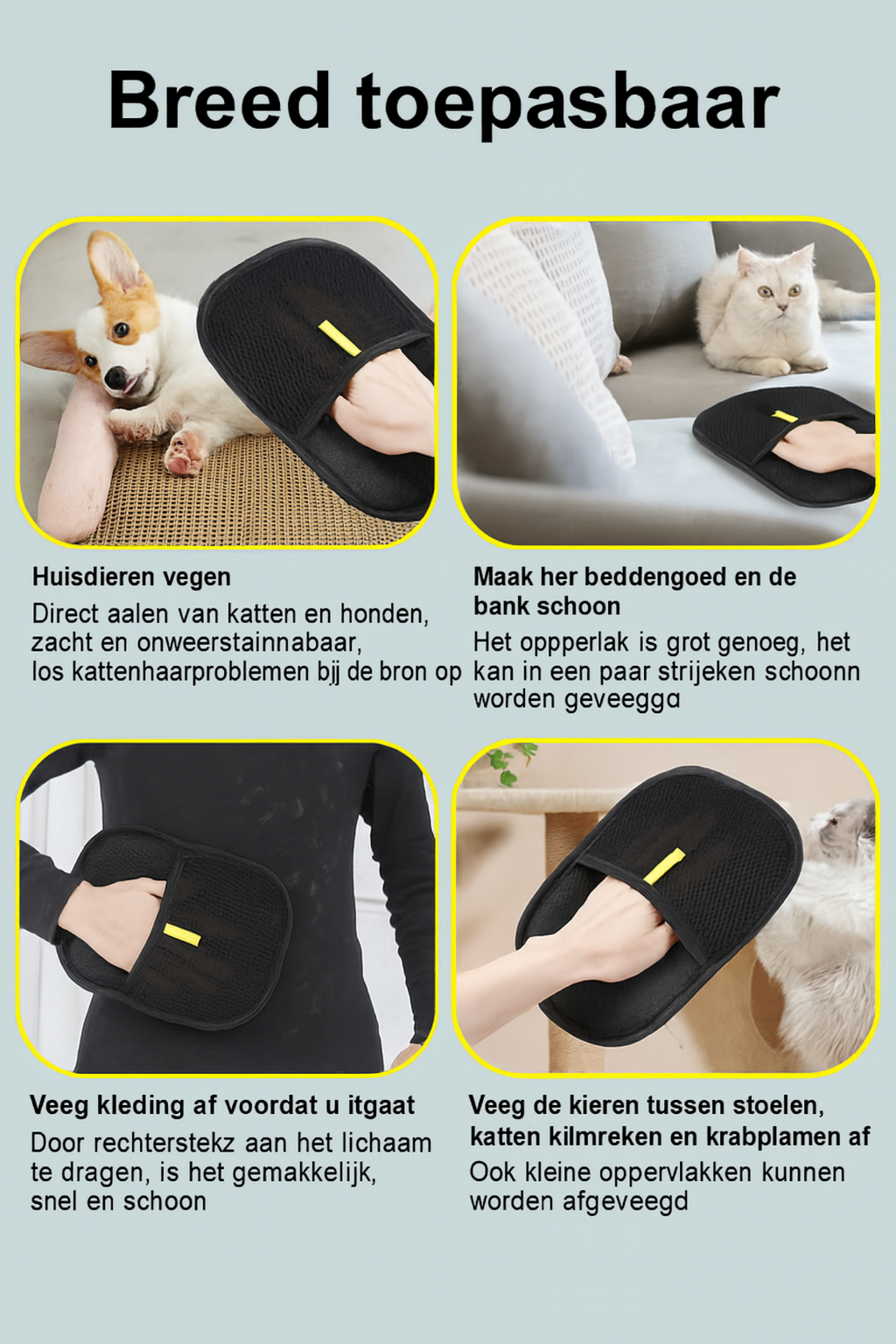 Petty - Handschoen voor het verwijderen van dierenhaar