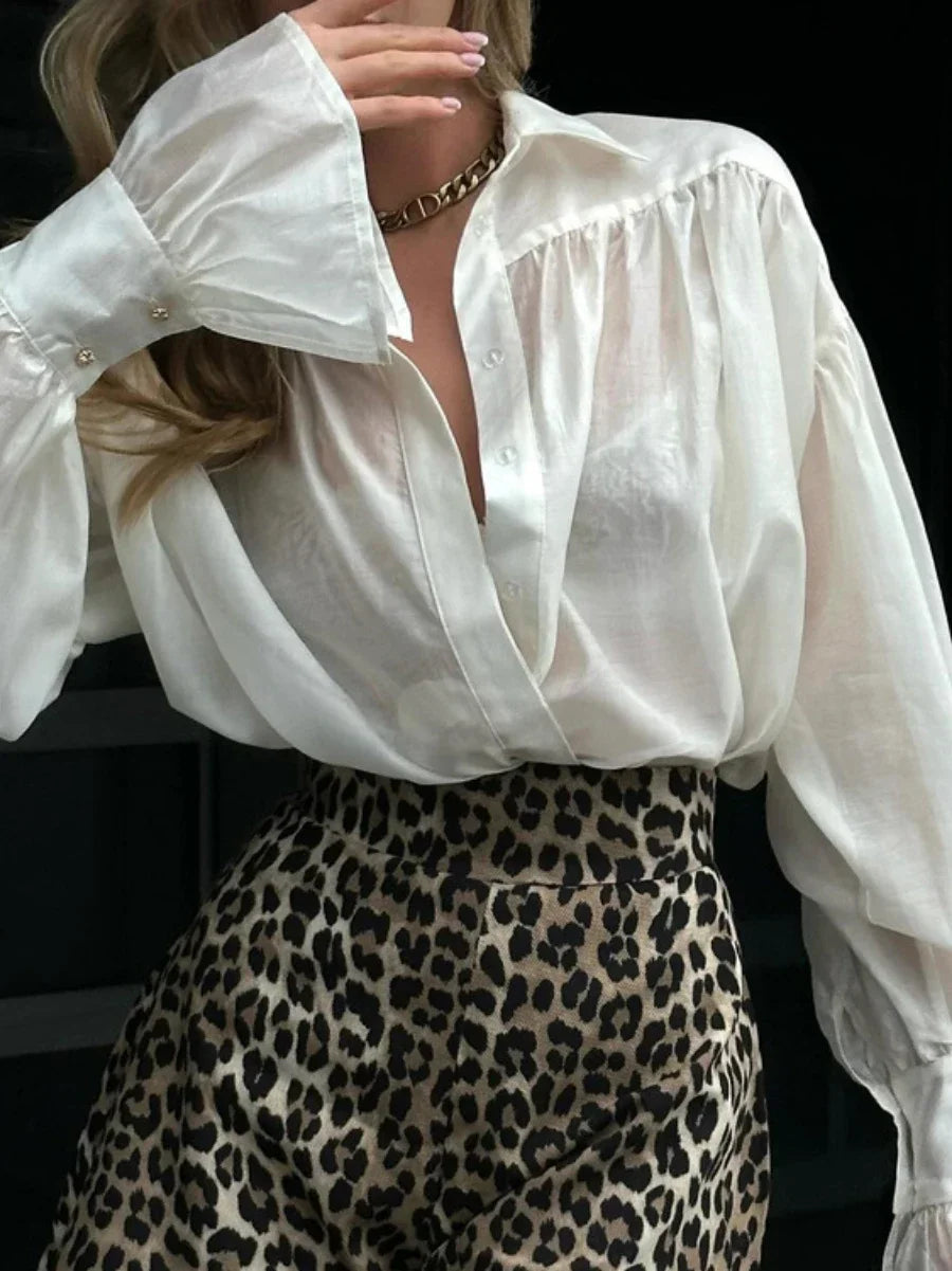 Luna |   Overhemd Met Losse Kragen