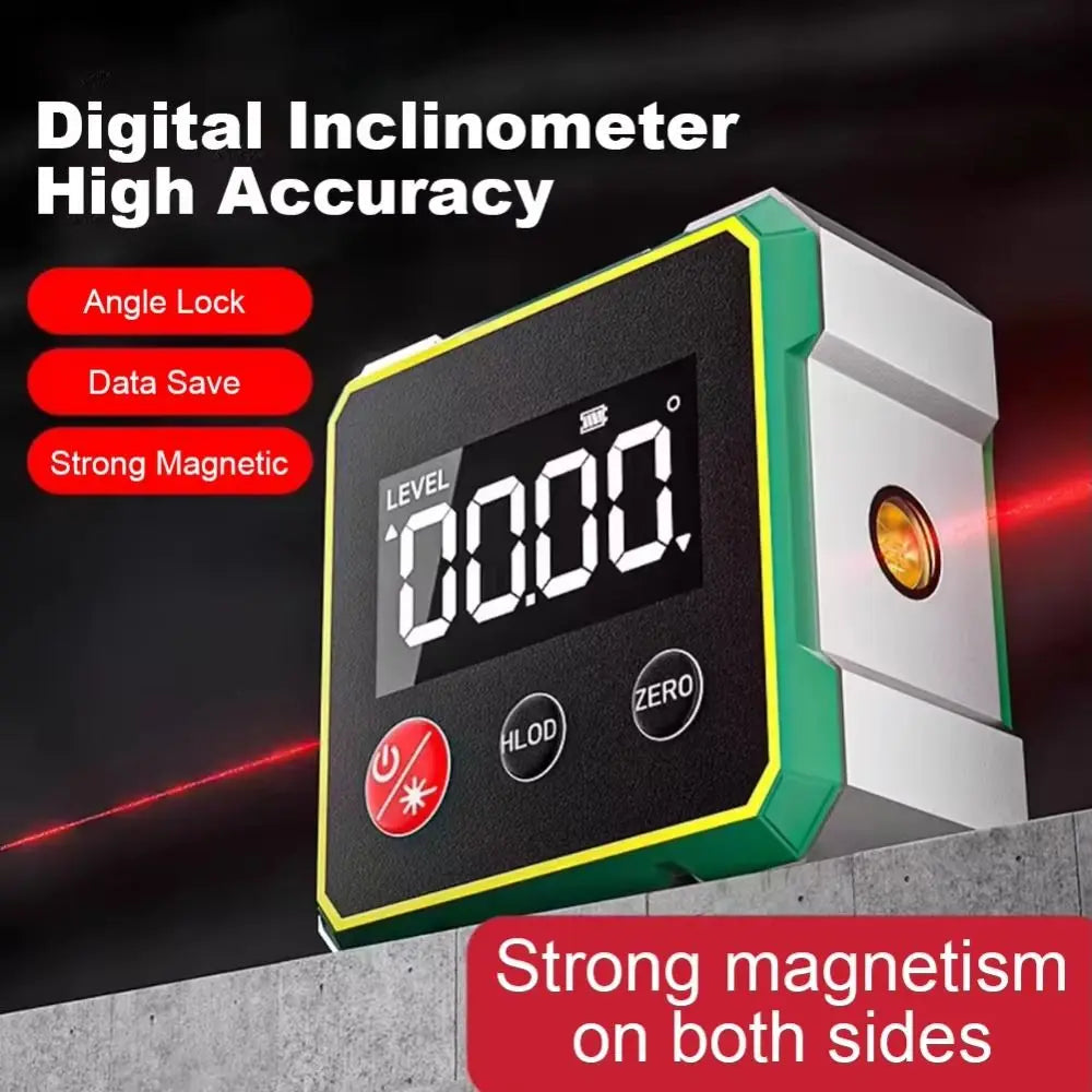 Digiline™ | Magnetische Digitale Inclinometer met Laser & LCD