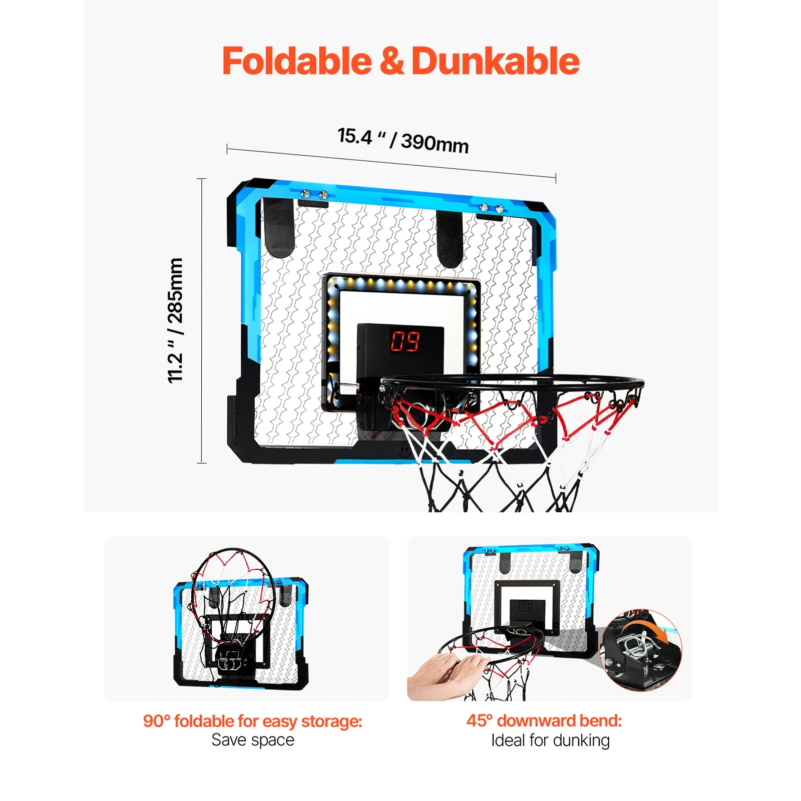 MiniHoop | Elektronische basketbalset voor over-de-deur