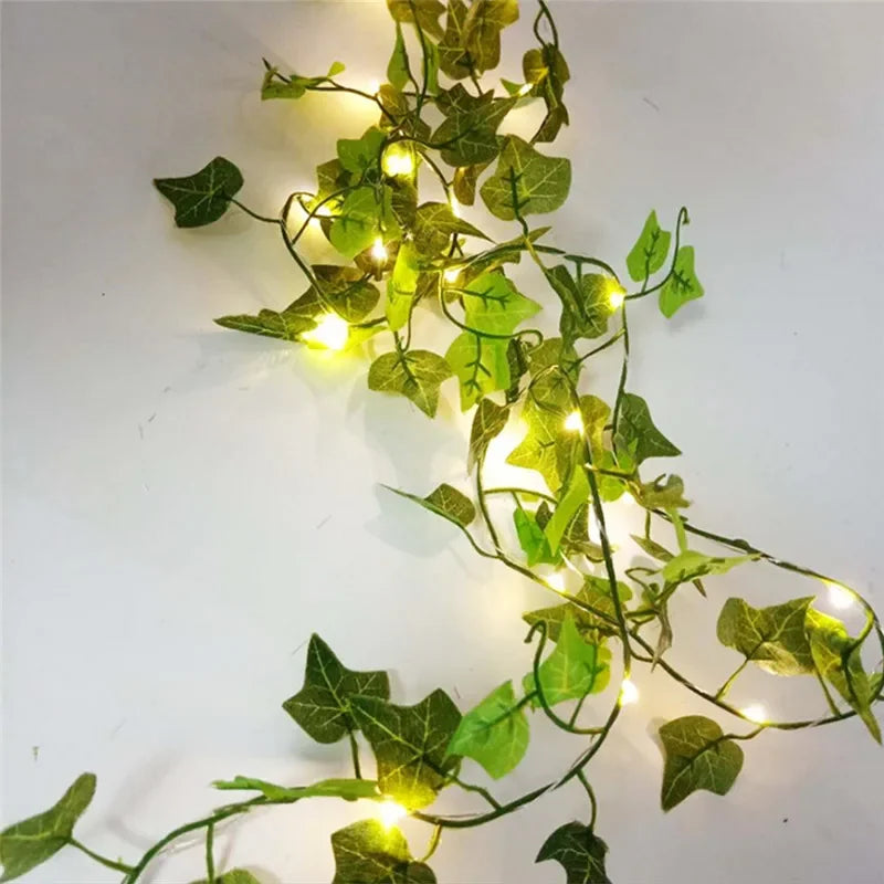 LumiLeaf | Groene Bladeren Slinger Met LED Lichten
