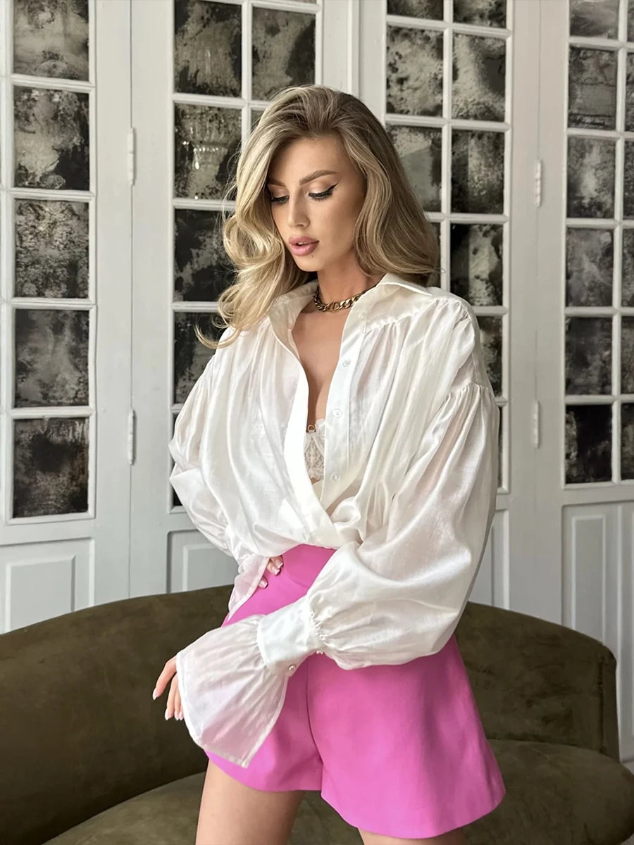 Luna |   Overhemd Met Losse Kragen